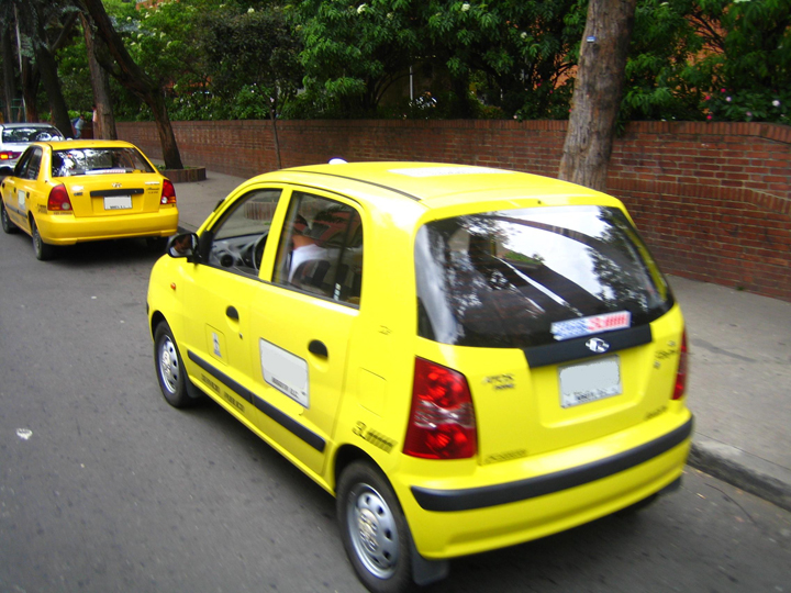8 Taxicab in downtown Bogotá