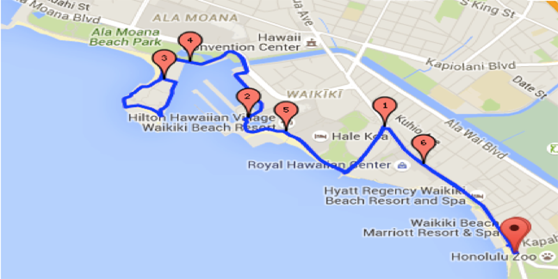map oahu fitness