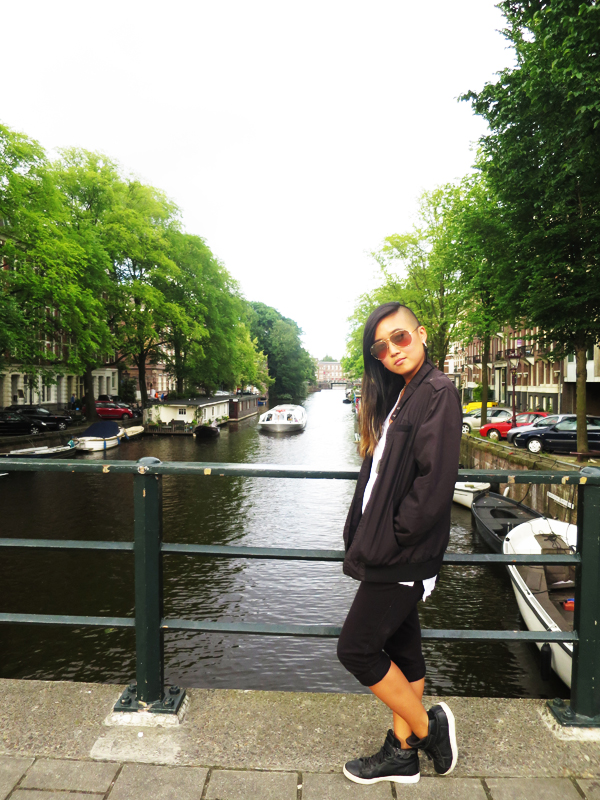 Arriving in Amsterdam.