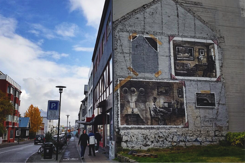 Hverfisgata 42: Ernest Zacharevic with Dikta, inspired by the song “We’ll meet again” by Dikta