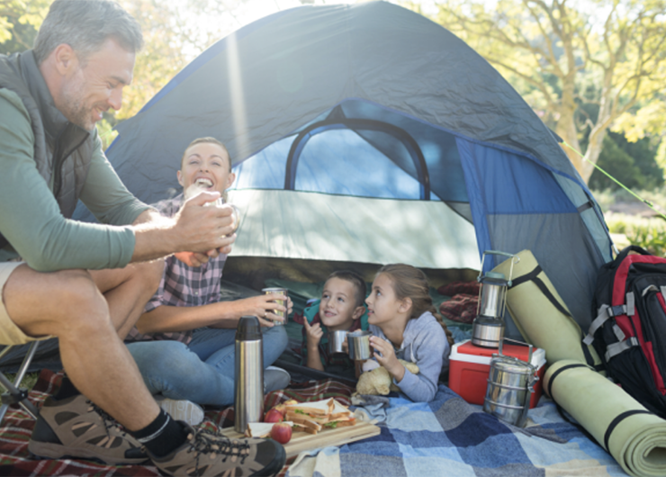 Tent tactics family camping trip