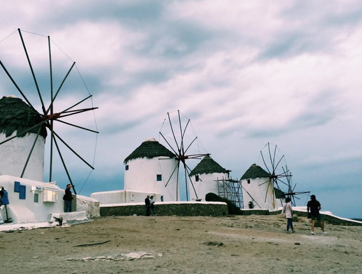 Windmills in Greece.