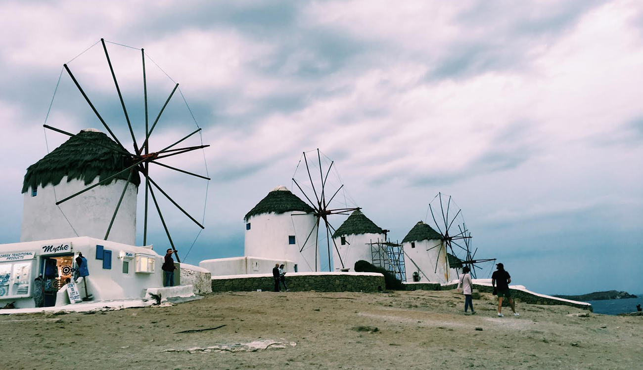 Windmills in Greece.