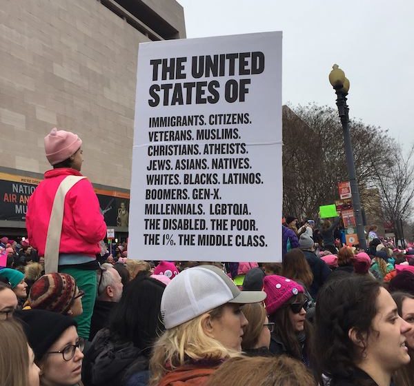Woman's March sign