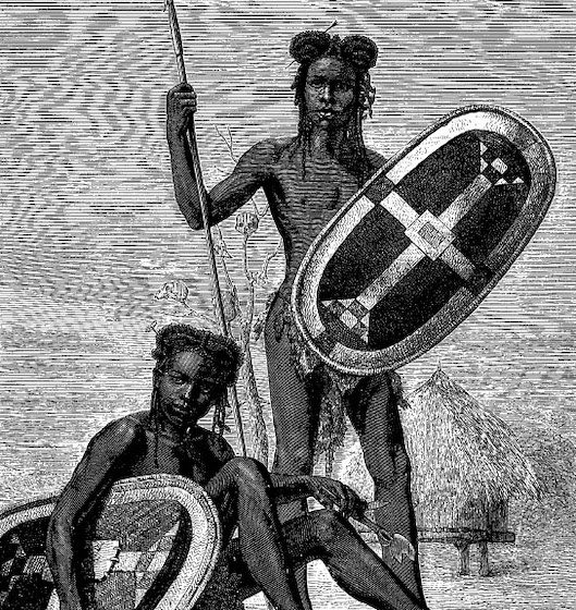 Azande warriors.