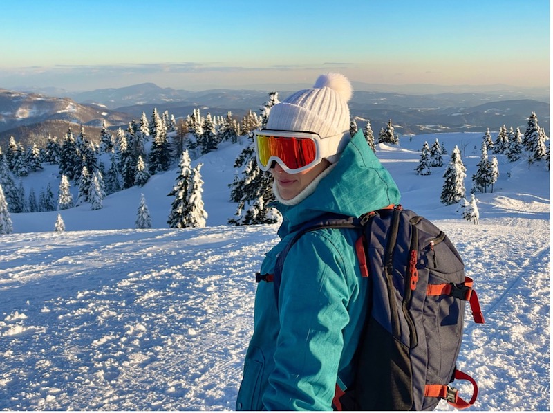 Backcountry skiing in the early spring