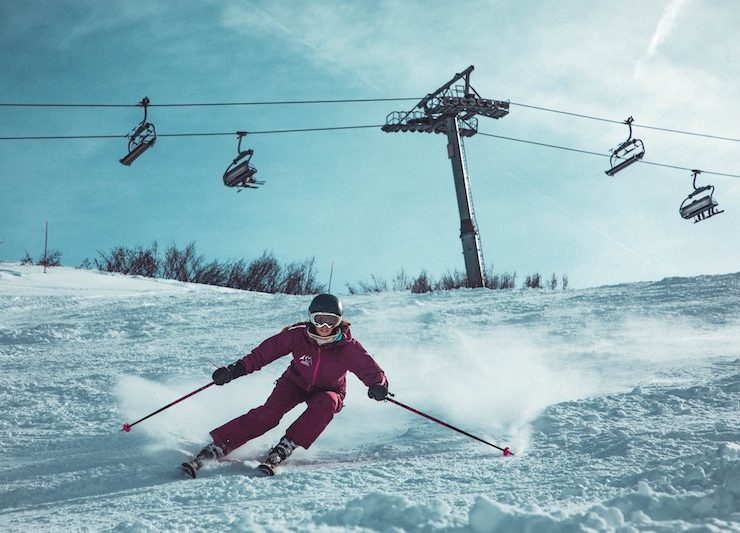 skiing