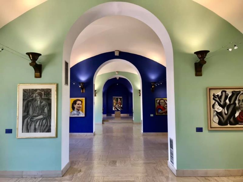 The inside of the museum
