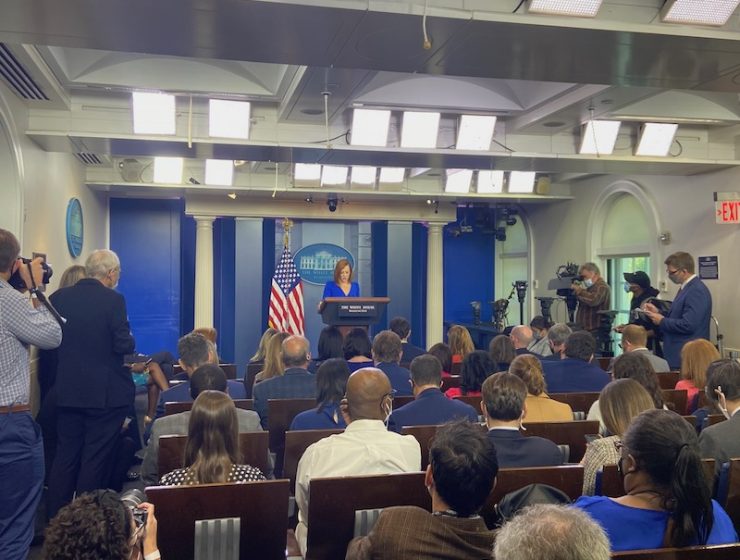 Press Briefing held by Press Secretary Jen Psaki in the James S. Brady room in the West Wing of the White House on Friday, October 1, 2021