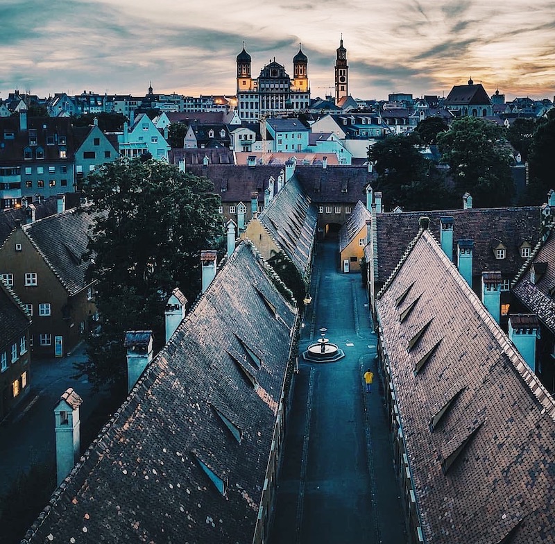 Wide shot of Fuggerei