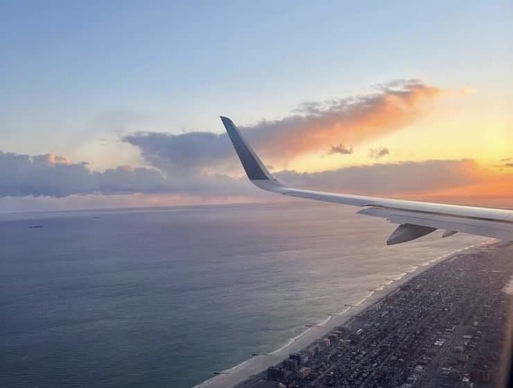 Airplane Wing Over LI