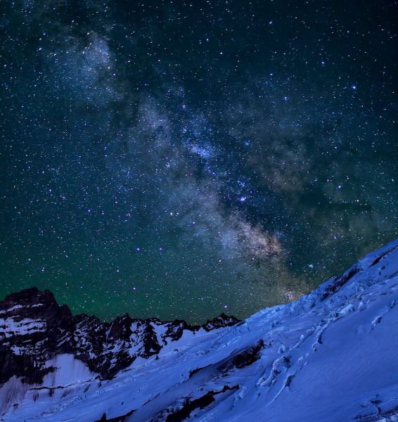 Mount Rainier At Night