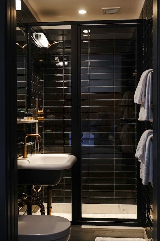 Sleek bathrooms