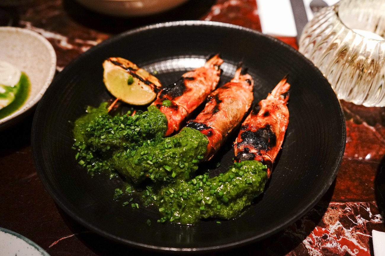 Kudu Grill prawns with peri peri butter