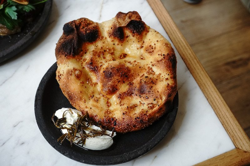 Zahter Pide and smoked yoghurt Zahter