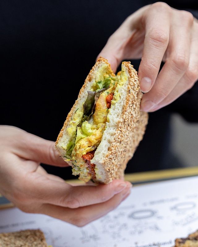 Gluten-free focaccia sandwich