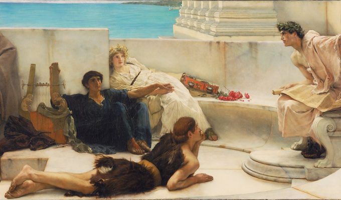 A Reading from Homer (1885) by Lawrence Alma-Tadema