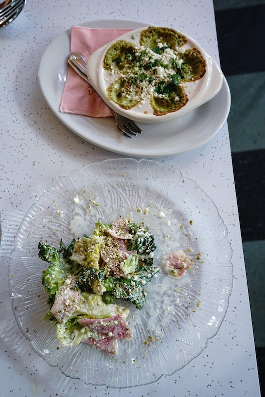 Palmetto gem salad and escargot