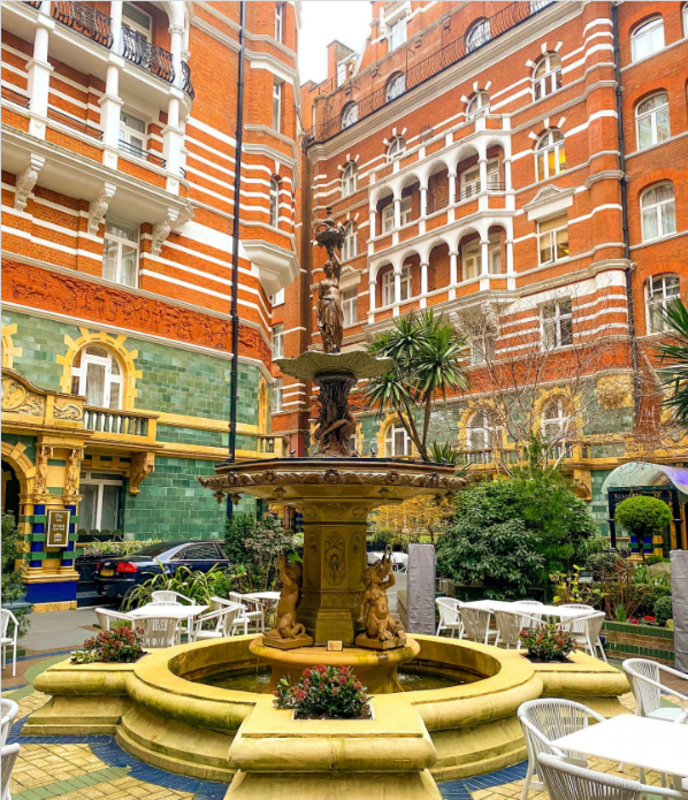 The courtyard at Taj The Chambers