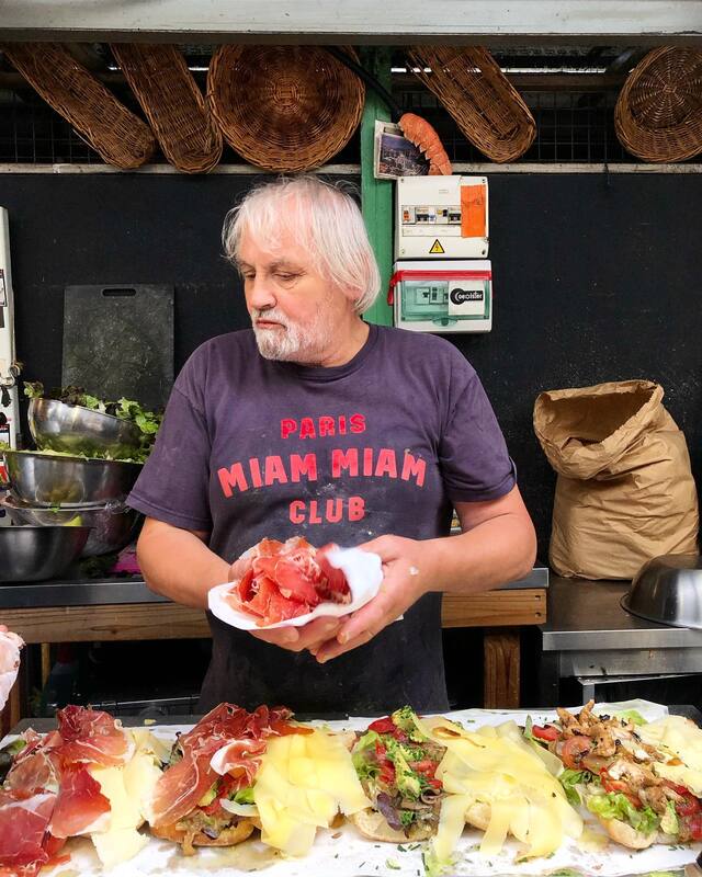 Chef Alain preparing food