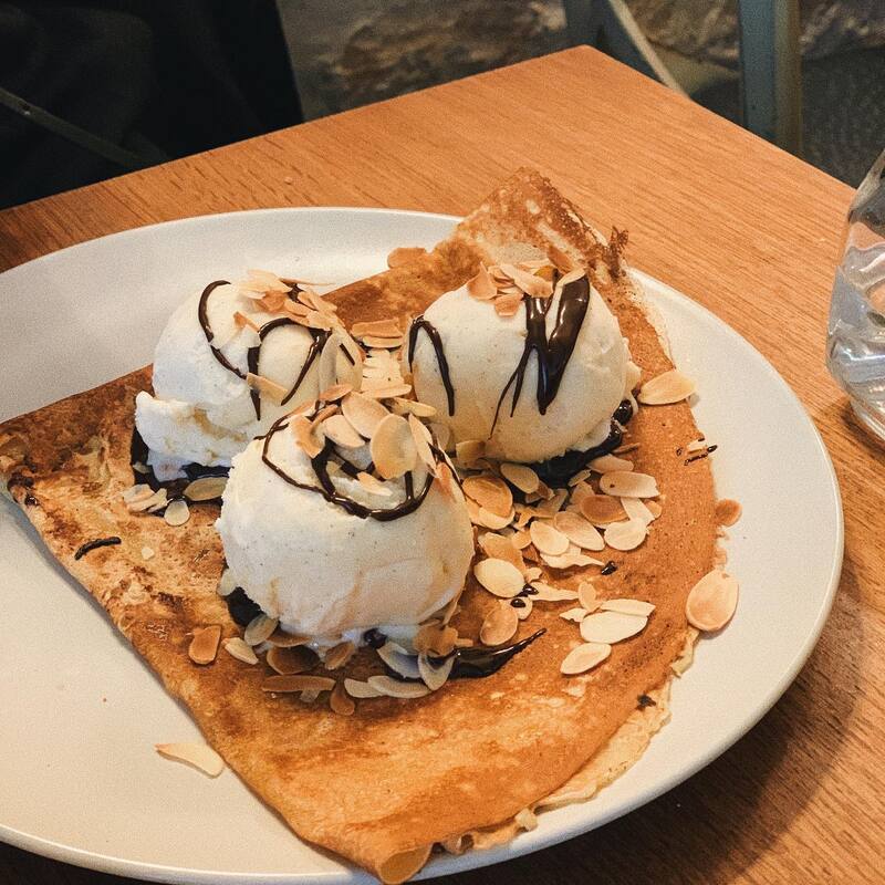 Ice cream crêpe at Little Breizh
