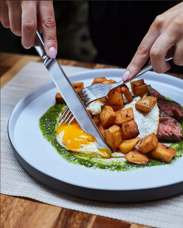 Steak and eggs at Rosevale Kitchen BRUNCH IN NEW YORK CITY