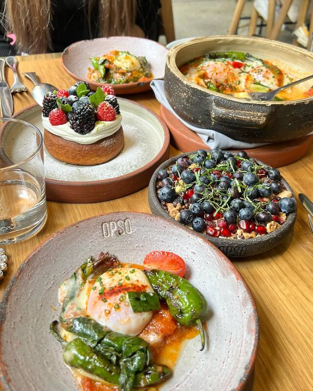 Brunch spread at OPSO