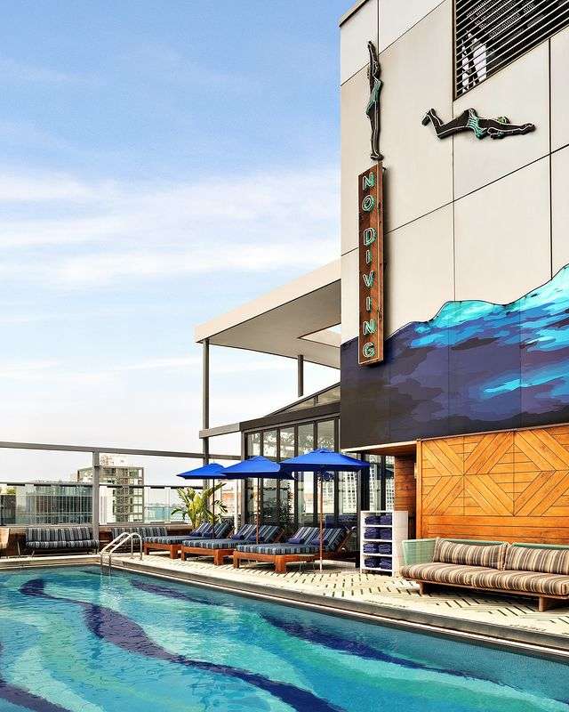 Rooftop pool at Seven24 Collective