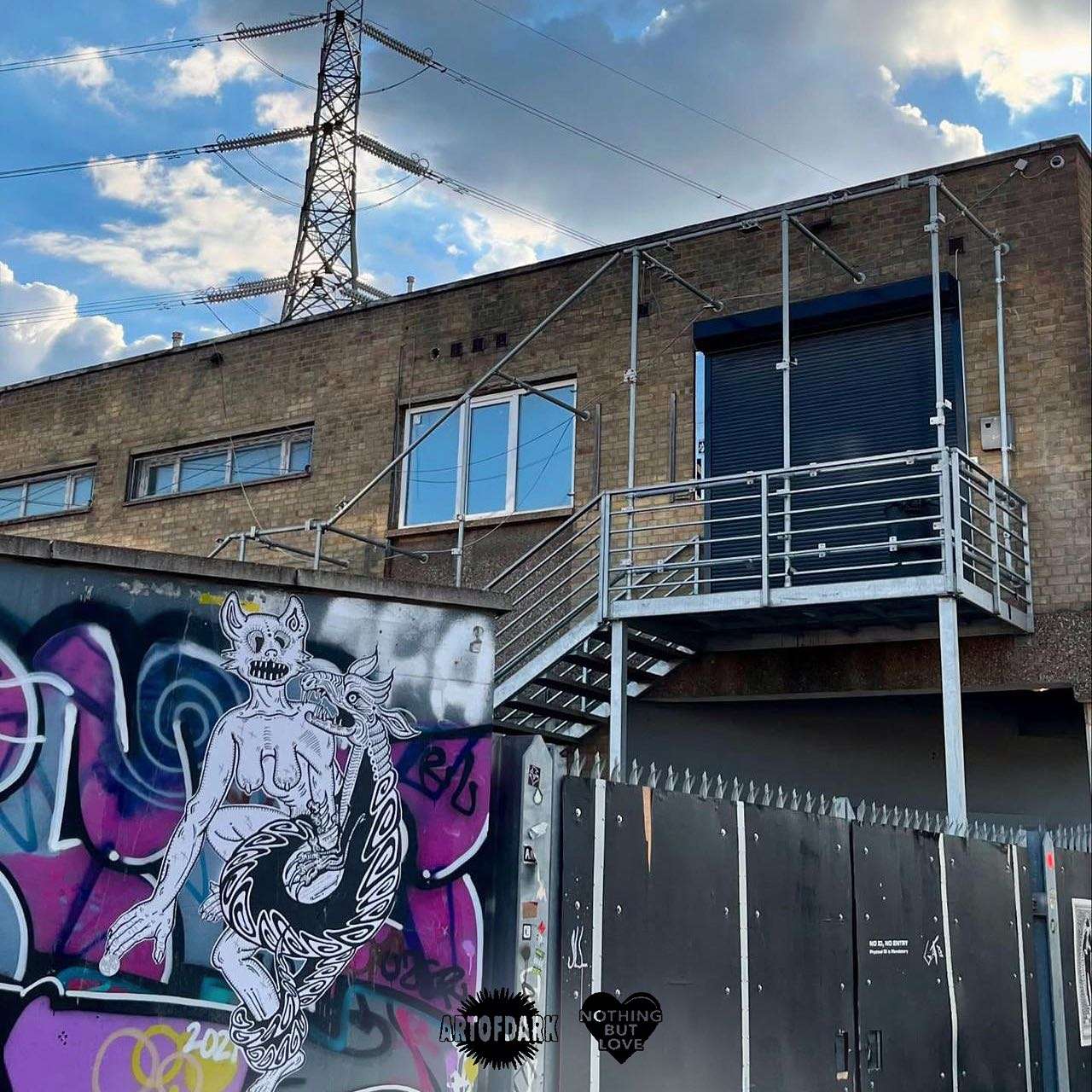 Mural outside FOLD NIGHT CLUBS IN LONDON