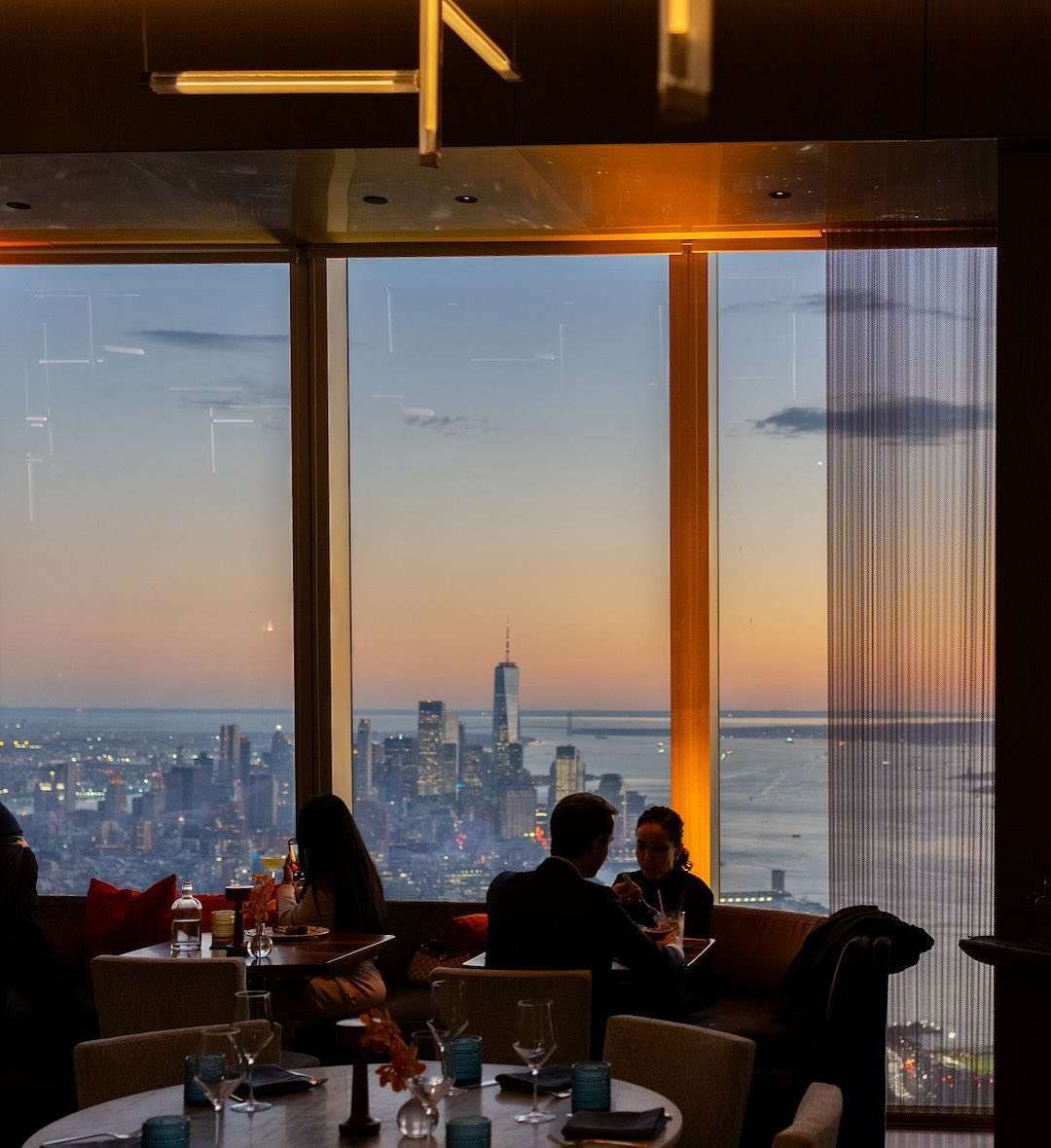 Sunset views at Peak NYC RESTAURANTS IN NYC